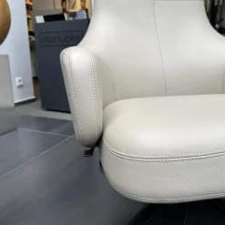 Vitra Relaxsessel|Sessel Repos Leder L50 Premium F Sand Beige Gestell Basic Dark Schwarz