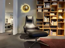 Vitra Relaxsessel|Sessel Repos Leder Premium F Chocolate 68 Braun mit Ottoman