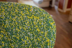 Fritz Hansen Relaxsessel|Sessel Ro JH1 Stoff Grün Gelb ATO964 Füße Aluminium Satingebürstet