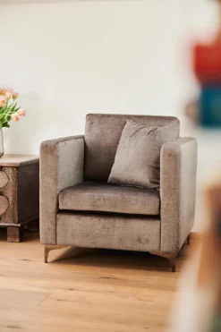 Sophisticated Living Relaxsessel|Sessel Rocker Stoff Vogue B 5 Stone Braun