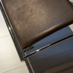 IP Design Relaxsessel|Sessel Rocky Leder Gascogne Braun Gestell Metall Chrom