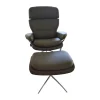 Stressless Relaxsessel|Sessel Rome M Leder Paloma Shadow Green Grün Grau Gestell Star Aluminium Inklusive Hocker