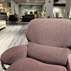 Stressless Relaxsessel|Sessel Rome M Low Back 1357361 In Stoff Aster 54 Burgundy Rot Weiß Hohes Gestell In 40 Alu