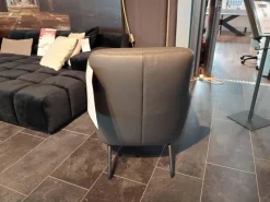 Comfort Republic Relaxsessel|Sessel Rufus Leder W2 Anthrazit L20 Füße Metall Schwarz