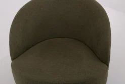 Werther Relaxsessel|Sessel Salon Stoff U3334J Grün Füße Holz Schwarz Inklusive Hocker Mit Drehteller Schwarz