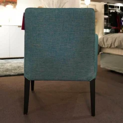 Lambert Relaxsessel|Sessel Salotto 55872 Stoff Celina Türkis 76743 Füße Buche Massiv Schwarz