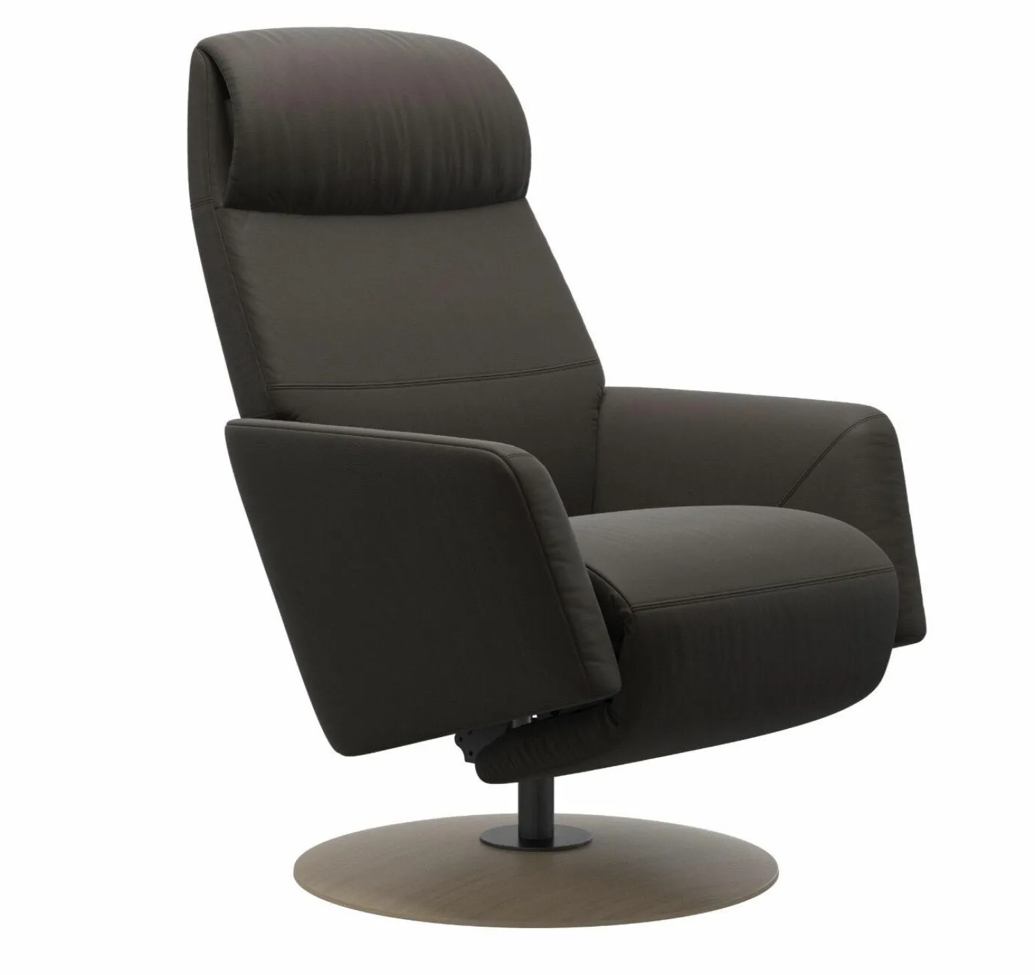 Stressless Fernsehsessel|Relaxsessel|Sessel Scott Leder Paloma 94 Chestnut Braun Gestell Natürliches Eichenholz mit Sitzheizung