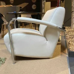 Leolux Relaxsessel|Sessel Scylla Stoff Vanilla 965-100 Gestell Chrom