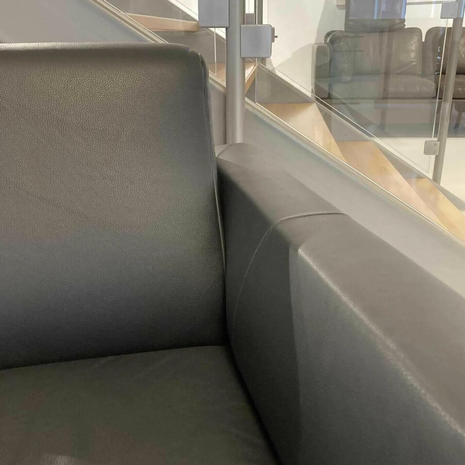 freistil Rolf Benz Relaxsessel|Sessel SE 141 Leder 8006 Schwarz Füße Holz