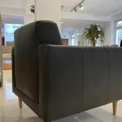 freistil Rolf Benz Relaxsessel|Sessel SE 141 Leder 8006 Schwarz Füße Holz