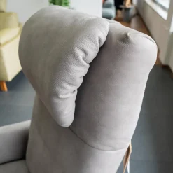 Koinor Relaxsessel|Sessel Sean M Kalma Leder A-India Asphalt Fuß Drehteller Edelstahl Inklusive Nackenkissen