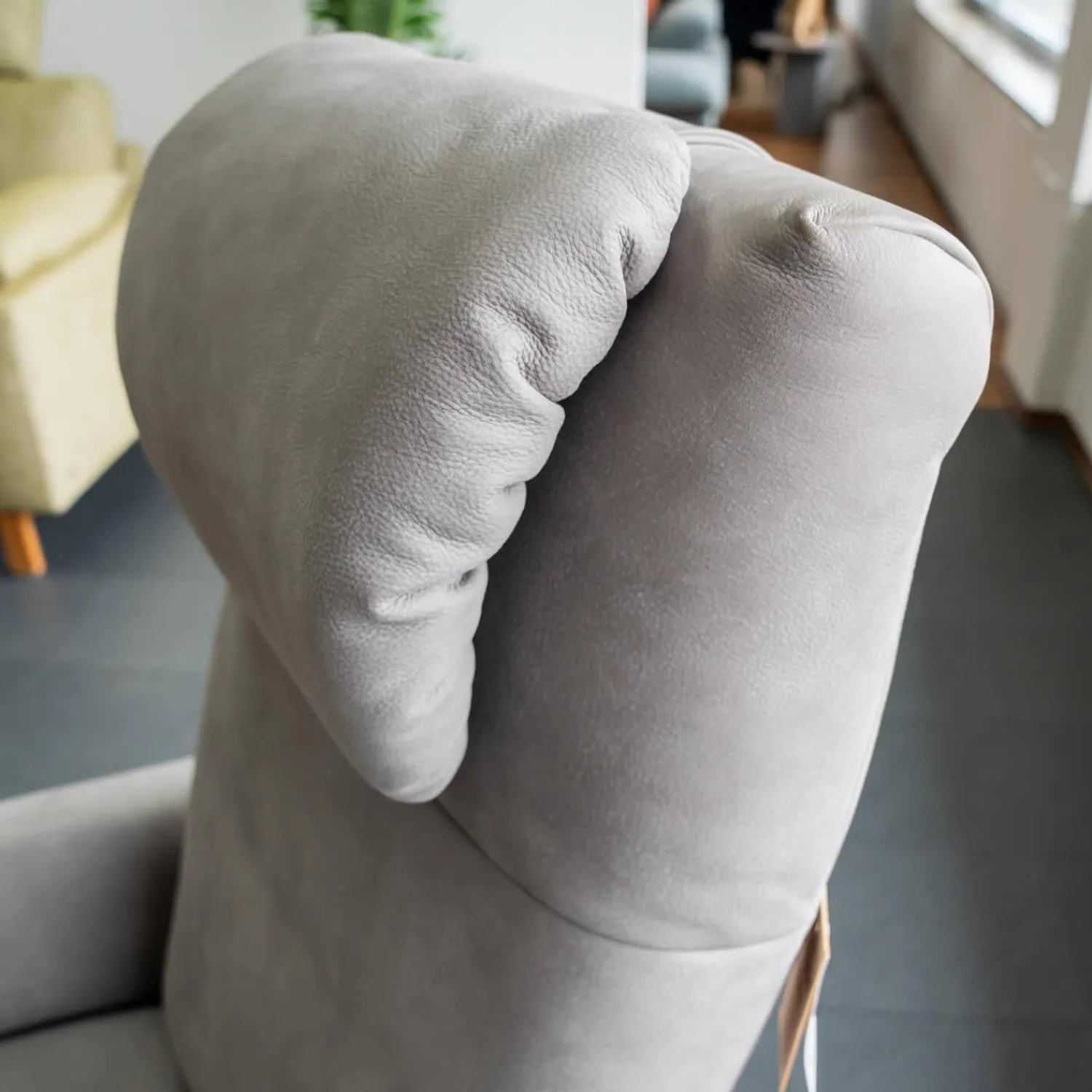 Koinor Relaxsessel|Sessel Sean M Kalma Leder A-India Asphalt Fuß Drehteller Edelstahl Inklusive Nackenkissen