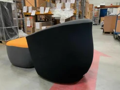 Walter Knoll Relaxsessel|Sessel Seating Stone mit 2 Hockern