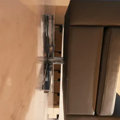 Brühl Loungesessel|Sessel Serge S1mLK Bezug Leder Unit Schlamm Braun Kreuzfuß Drehbar Verchromt Glänzend