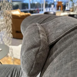 Signet Relaxsessel|Sessel Shar Pei Stoff Abby Grau Gestell Grau mit Hocker