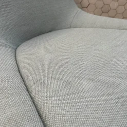 Walter Knoll Einzelstühle|Sessel Sheru 346 Stoff Fiord 2 0821 Blau Grau Gestell 4 Fuß Kreuz Bronze Schwarz Matt Pulverbeschichtet