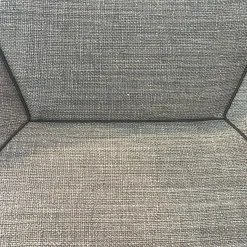 Walter Knoll Fernsehsessel|Loungesessel|Sessel Shinzo Stoff Lucia 7695 Nutmeg Grau Braun Rücken Leder Saddle Khaki Braun Gestell Bronze Pulverbeschichtet Mit Hocker
