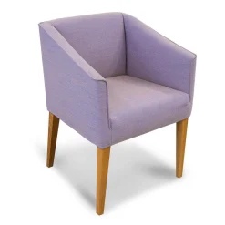 Signet Einzelstühle|Sessel Smilla Stoff Steelcut Quartett Blau Lila Fuß Eiche