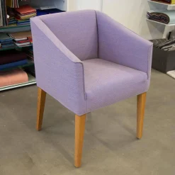 Signet Einzelstühle|Sessel Smilla Stoff Steelcut Quartett Blau Lila Fuß Eiche