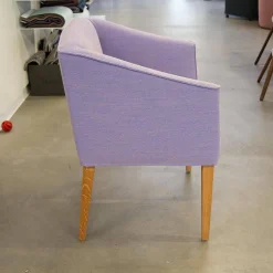 Signet Einzelstühle|Sessel Smilla Stoff Steelcut Quartett Blau Lila Fuß Eiche