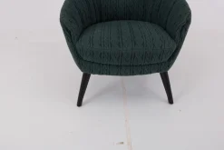 Werther Relaxsessel|Sessel Sola Stoff Cricket Reed K5232 01 Grün Füße Holz Schwarz Inklusive Nackenkissen