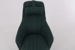 Werther Relaxsessel|Sessel Sola Stoff Cricket Reed K5232 01 Grün Füße Holz Schwarz Inklusive Nackenkissen