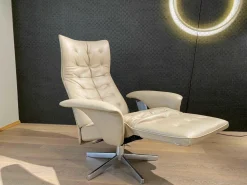 Jori Relaxsessel|Sessel Square Multi Move Medium Leder Celia Mastica Beige mit Verstellfunktion