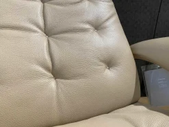 Jori Relaxsessel|Sessel Square Multi Move Medium Leder Celia Mastica Beige mit Verstellfunktion