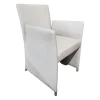 Knoll International Loungesessel|Sessel Stuhl Dinnerchair Jason Leder Congress 55 Grau Gestell Stahl Velourmatt