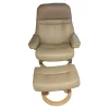 Stressless Relaxsessel|Sessel Sunrise L Leder Paloma Sand Beige Gestell Classic Eiche Natur Mit Hocker