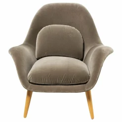 Fredericia Loungesessel|Sessel Swoon Stoff Harald 2 Schlammfarben 242 Cat. 2 Braun Gestell Eiche Lackiert