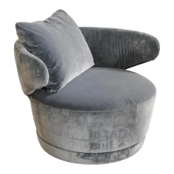 Werther Loungesessel|Relaxsessel|Sessel Trick XXL Bezug Stoff U3105H Grau Inklusive Rückenkissen