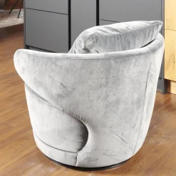 Werther Loungesessel|Relaxsessel|Sessel Trick XXL Bezug Stoff U3105H Grau Inklusive Rückenkissen