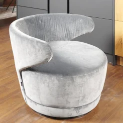 Werther Loungesessel|Relaxsessel|Sessel Trick XXL Bezug Stoff U3105H Grau Inklusive Rückenkissen