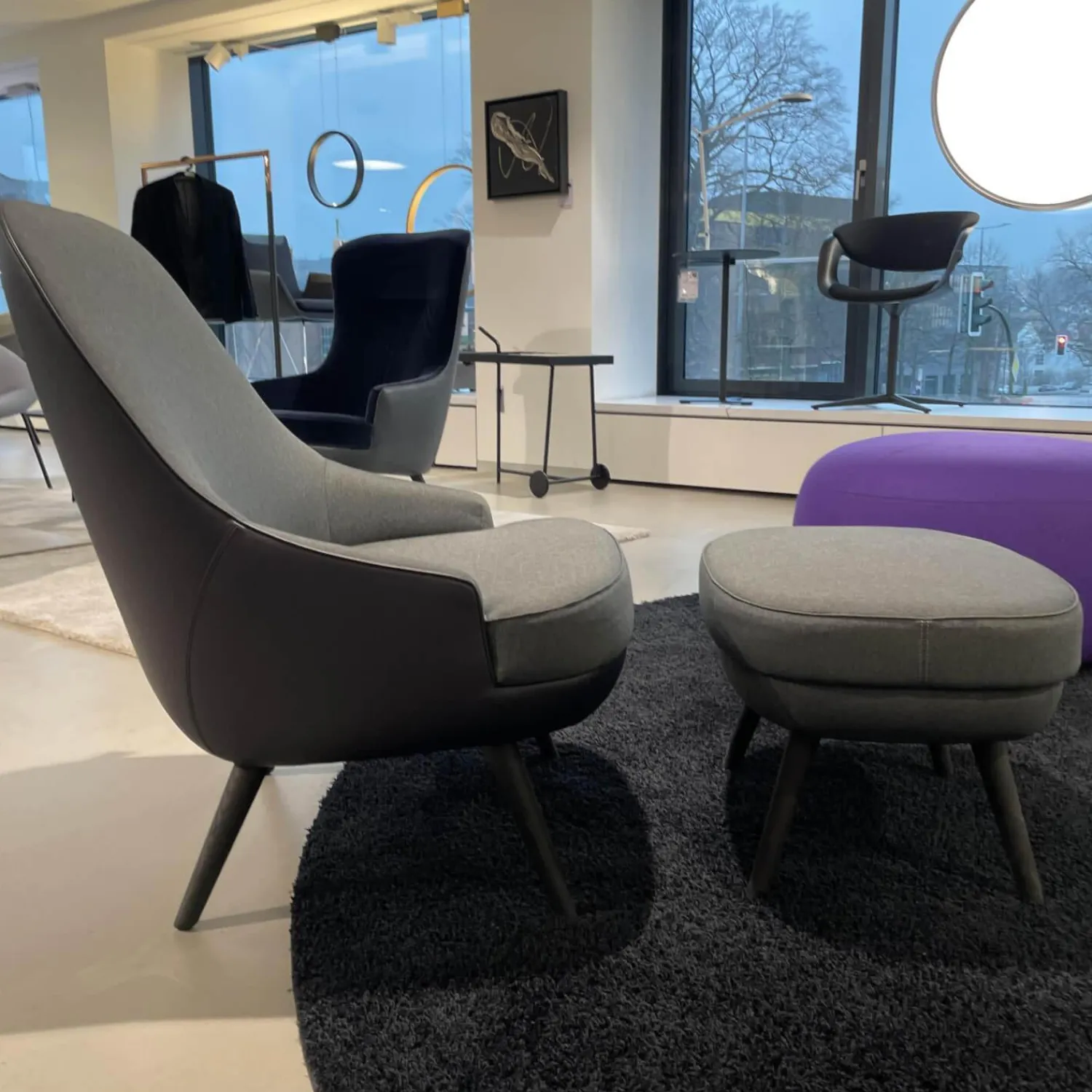 Walter Knoll Relaxsessel|Sessel Und Hocker 375 / 376 Bezug Rücken Select 1301 Blau Sitz Rivet Tesil EGL 20
