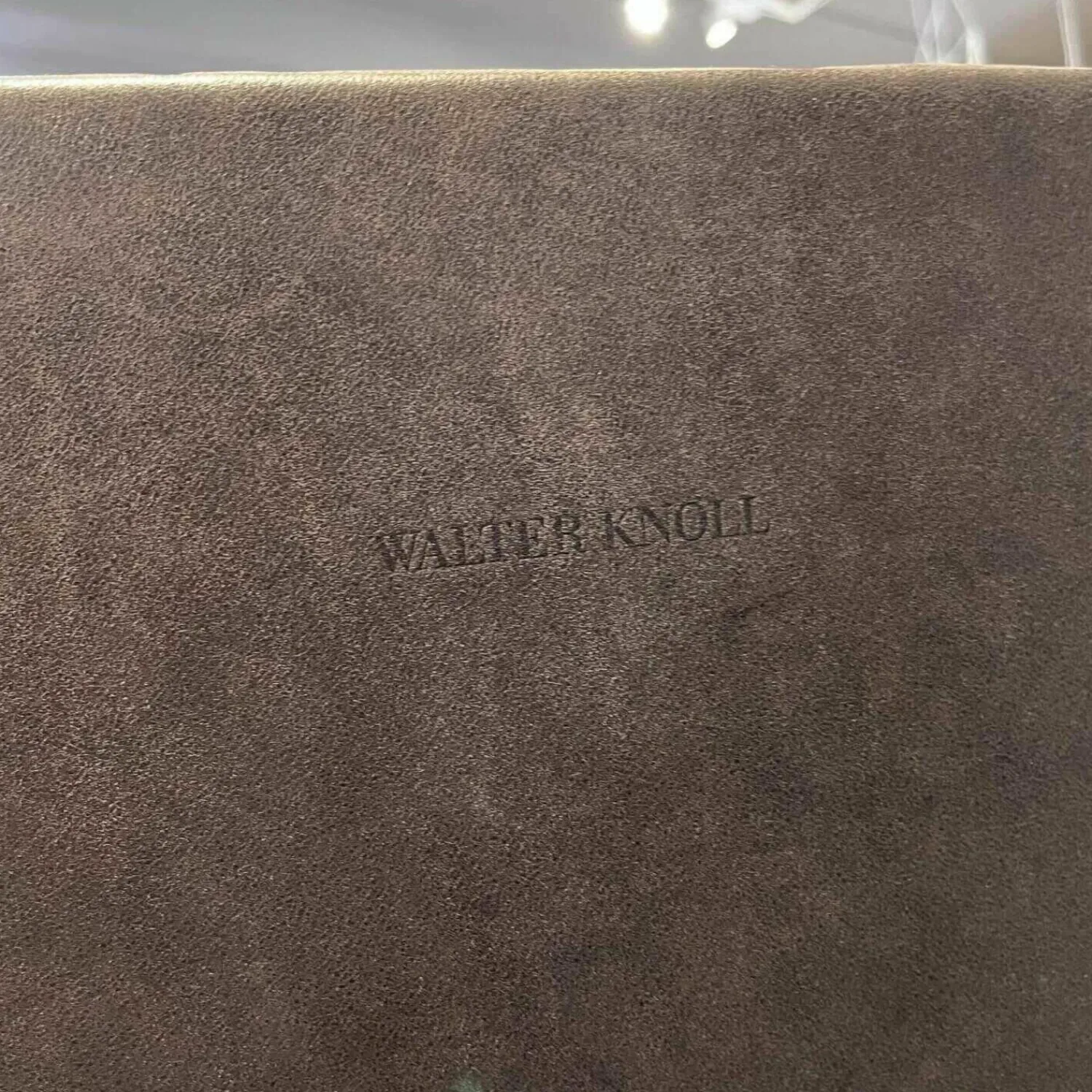 Walter Knoll Relaxsessel|Sessel Und Hocker Healey Lounge Leder Vintage mit Hocker 1410 Cigar 4-Fuss Kreuzgestell Alu Matt Bro