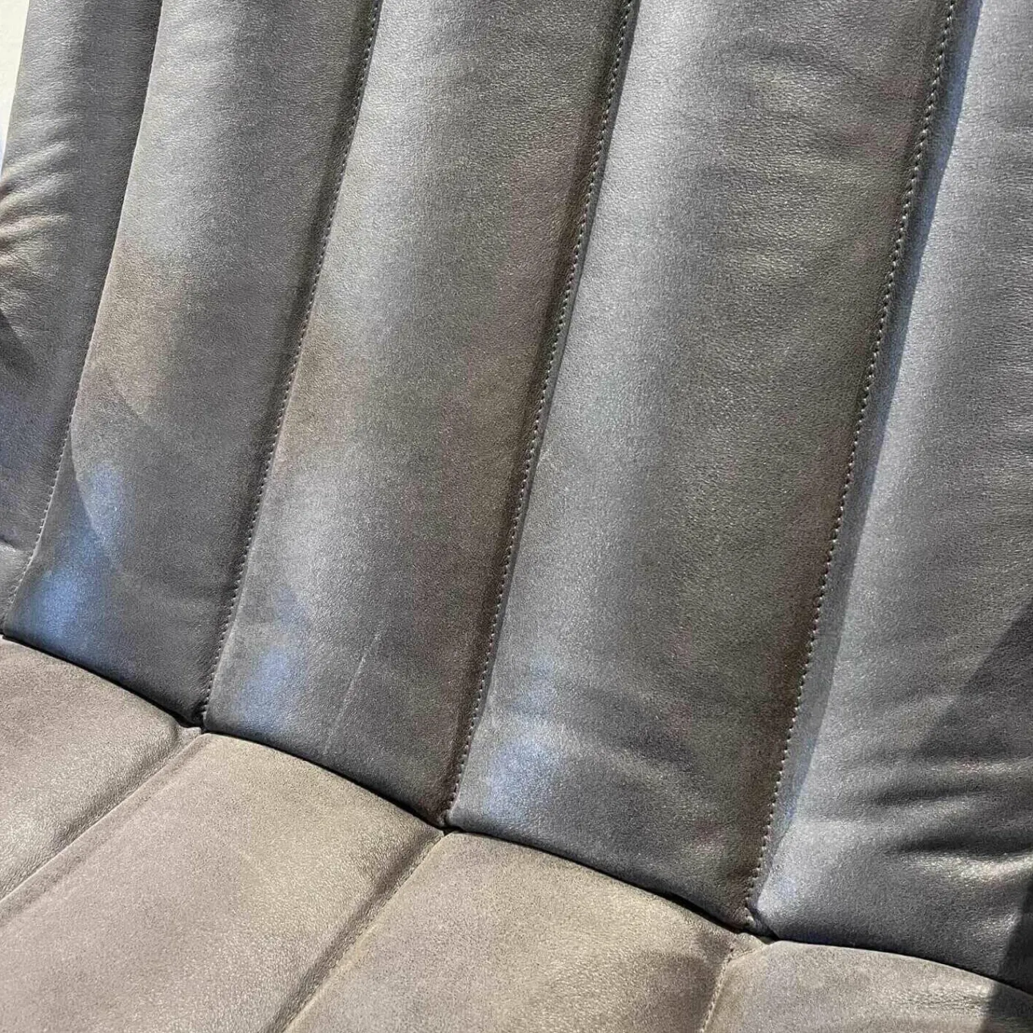 Walter Knoll Relaxsessel|Sessel Und Hocker Healey Lounge Leder Vintage mit Hocker 1410 Cigar 4-Fuss Kreuzgestell Alu Matt Bro