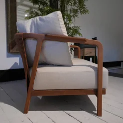 Flexform Polstergruppen|Sessel Und Sofa Crono Bezug Stoff Creme Gestell Nussbaum