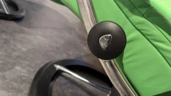 Stressless Relaxsessel|Sessel View Leder Paloma Summer Green Grün Gestell Signature Chrome Mit Hocker