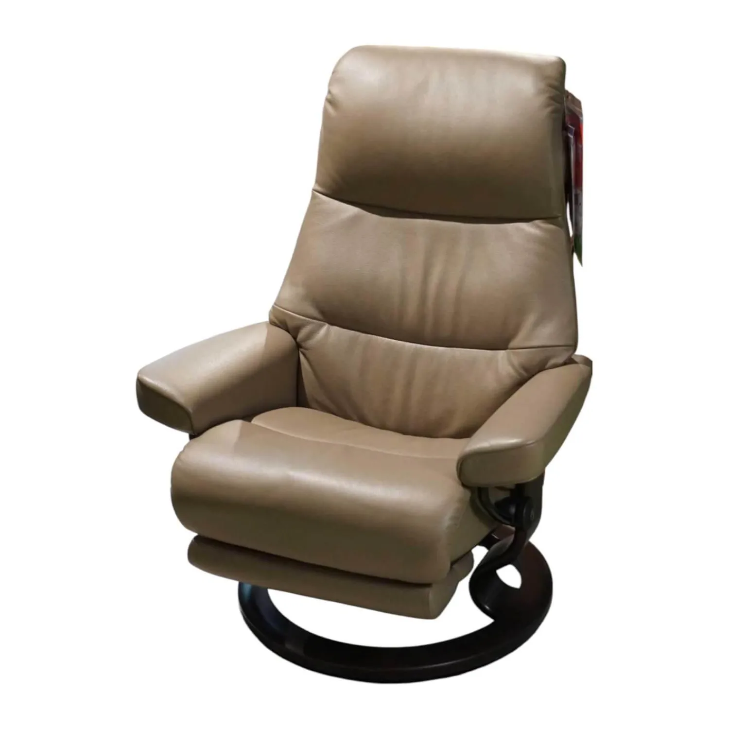 Stressless Relaxsessel|Sessel View M Leder Batick Mole Braun Füße Classic Wenge Gebeizt Mit Power Leg And Back