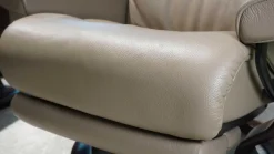 Stressless Relaxsessel|Sessel View M Leder Batick Mole Braun Füße Classic Wenge Gebeizt Mit Power Leg And Back