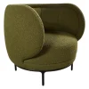 Wittmann Loungesessel|Sessel Vuelta Fauteuil 80 Stoff Elle Olivgrün Grün Füße Metall Pulverbeschichtet Bronze Schwarz