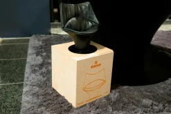 Werther Loungesessel|Sessel W100 Limited Edition Anilinleder Schwarz L 720010 Fuß Tellerscheibe Edelstahl Schwarz Drehbar