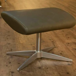 WK Wohnen Relaxsessel|Sessel WK 608 Tipo Mit Hocker Leder 40 Royal 400 Fuß Chrom Gebürstet