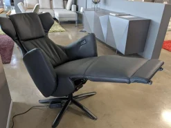 WK Wohnen Relaxsessel|Sessel WK687 Bosso 7321 Leder Dino Schwarz mit motorischen Funktionen