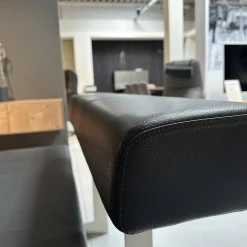 Kolini Bänke|Set Eckbank K122 Steel LEder Montana in 1241 Graphit Gestell Edelstahl