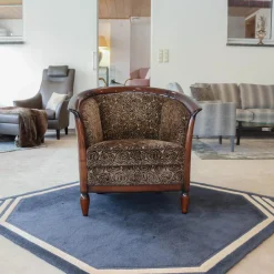 Finkeldei Relaxsessel|Sichtholzsessel Julietta Stoff Montagna 3344 Braun Graubeige