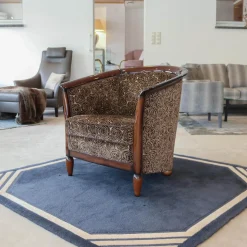 Finkeldei Relaxsessel|Sichtholzsessel Julietta Stoff Montagna 3344 Braun Graubeige