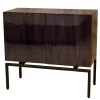 Lambert Kommoden & Sideboards|Sideboard Barney Außen Bananenblatt Grau Gefärbt Innen Lack Schwarz Metallgestell Pulverbeschichtet Schwarz