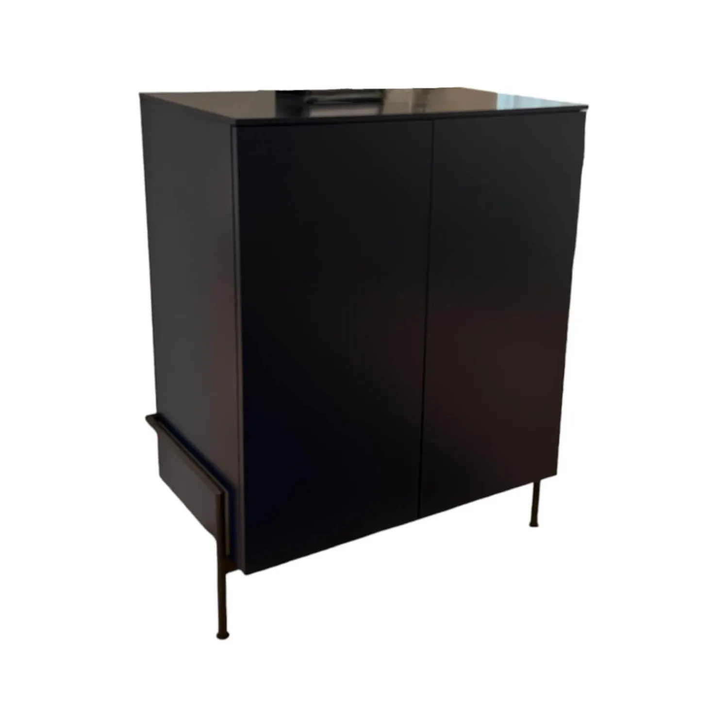 Novamobili Kommoden & Sideboards|Sideboard Belt 900 353 Blu Notte Matt Dunkelblau Füße 306 Brüniert Oxidiert